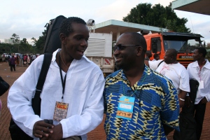 Over the years Sam Mtukudzi (left) has begun to develop his own identity as a musician